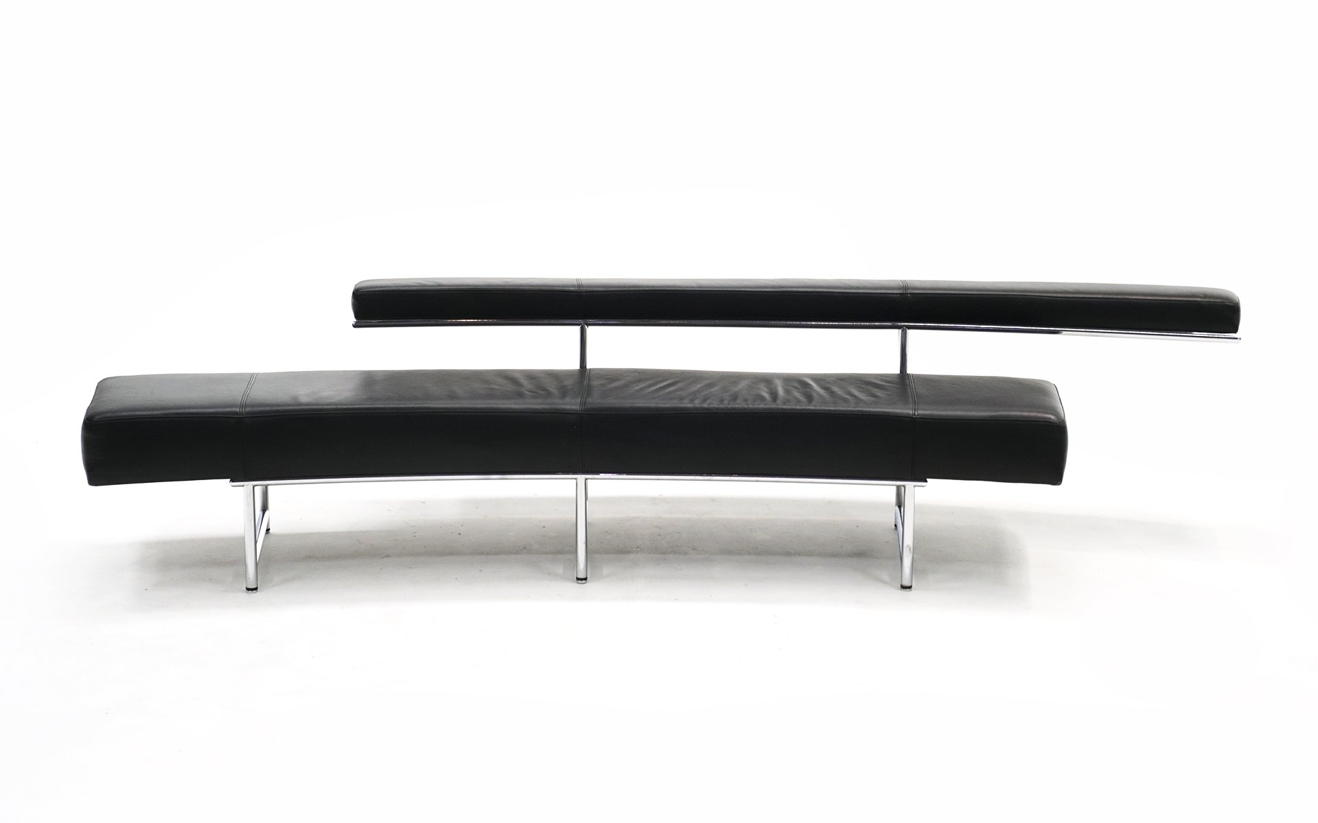 Eileen Gray Monte Carlo Sofa for ClassiCon, Black Leather and